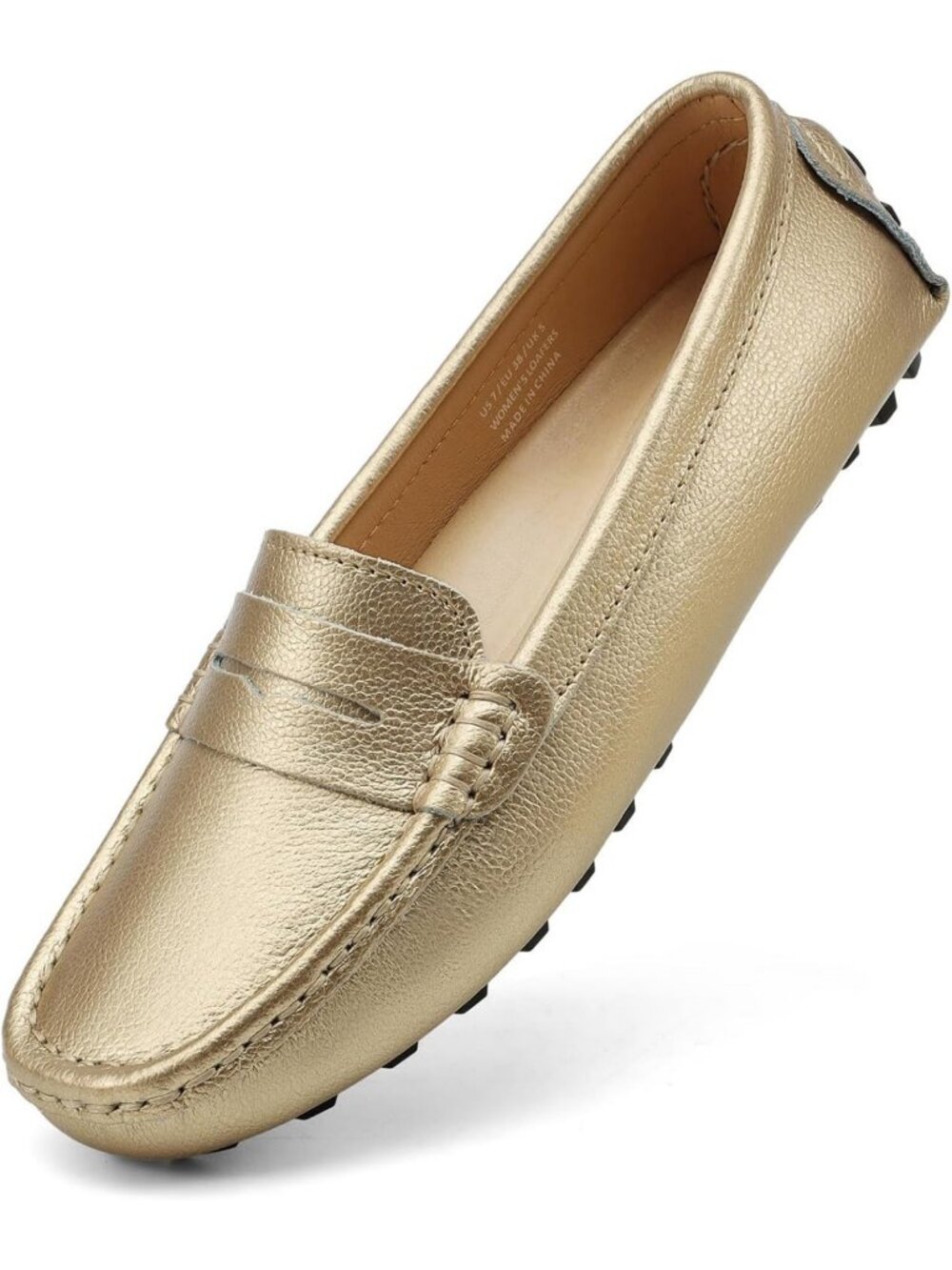 Classic Comfort Leather Penny Loafers | Lightweight Slip-On Walking Flats